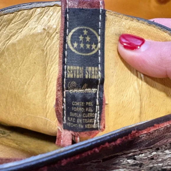 Seven Stars Brown Cowgirl Boots - Picture 5 of 6